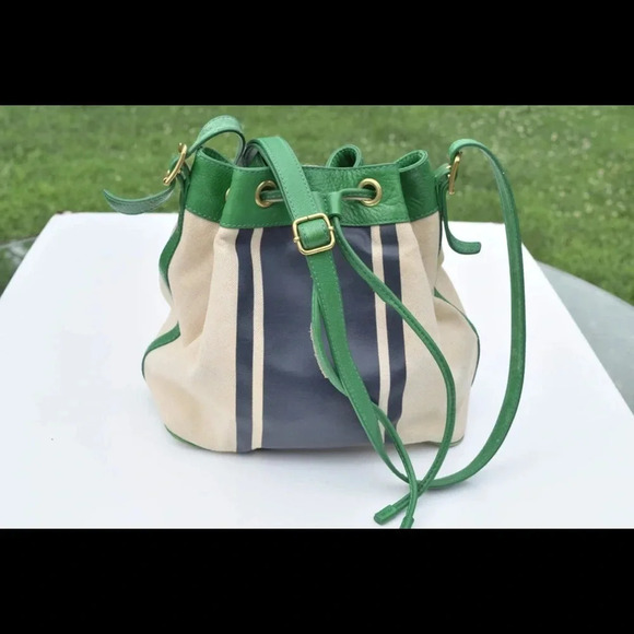 J. Crew Handbags - J. Crew Tillary stripe bucket bag